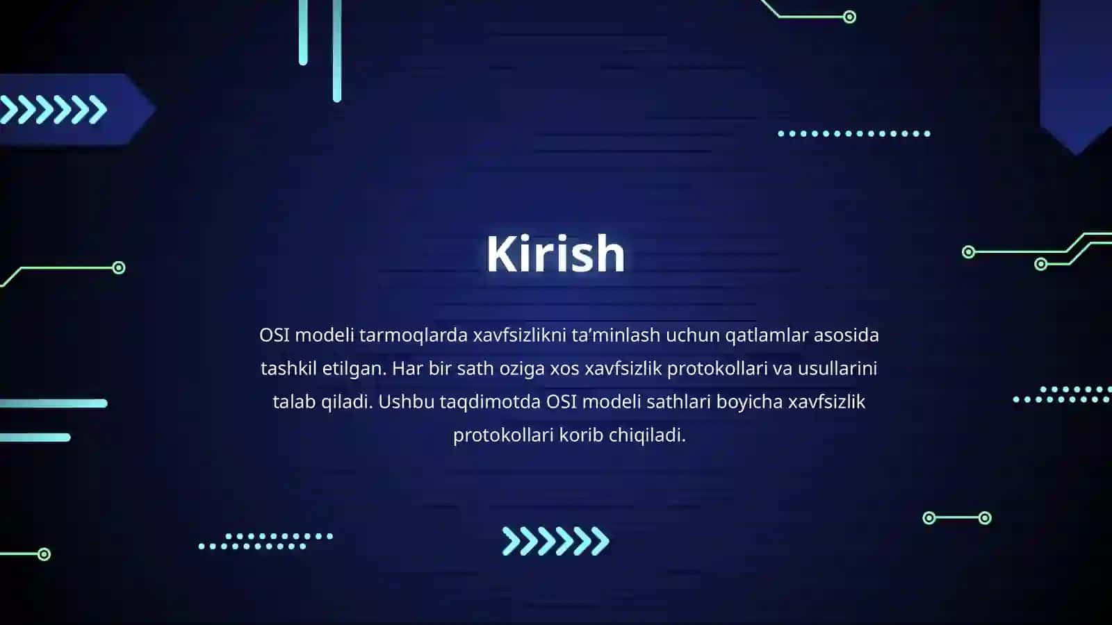 OSI modeli boyichaxavfsizlik protokollarining tasnifi 2