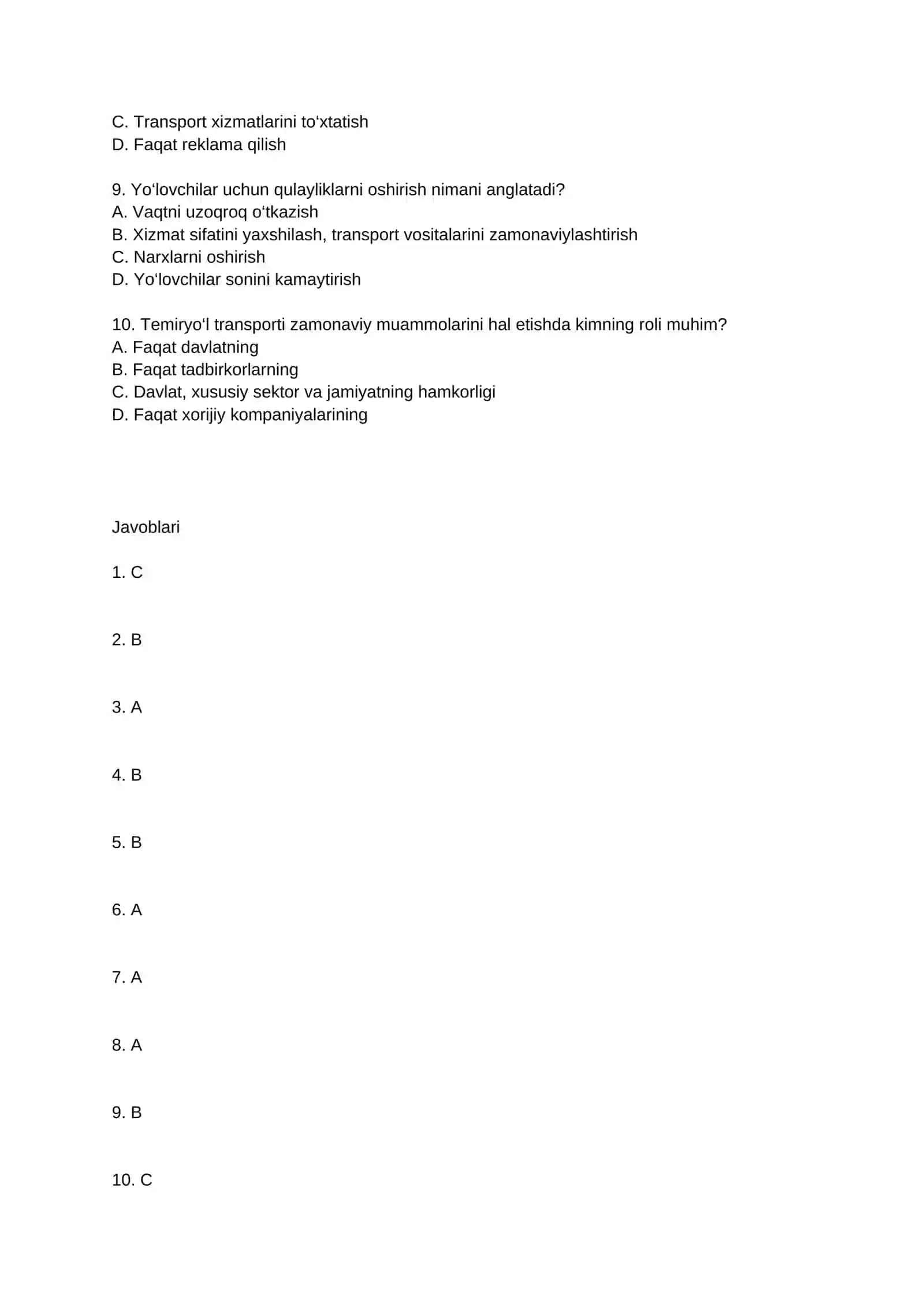 Temiryo‘l transporti rivojlanishining zamonaviy muammolari 2