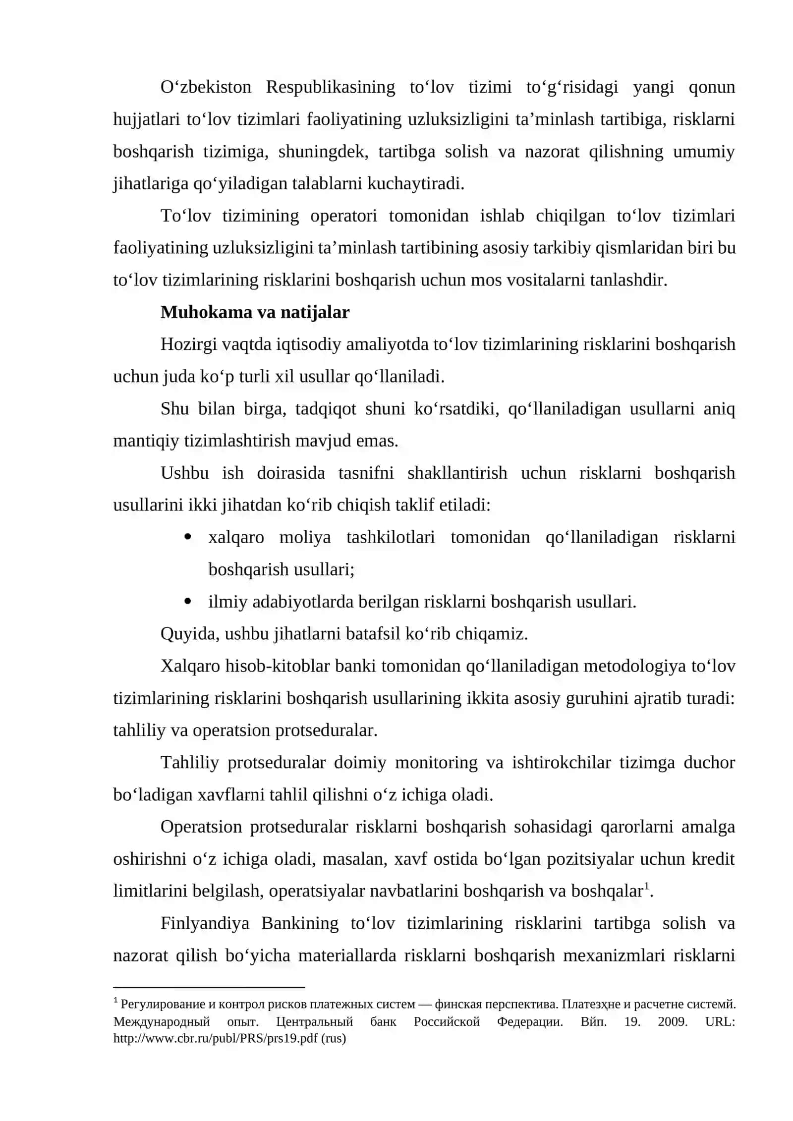 TIZIMLARDAGI RISKLARNI BOSHQARISHNI TAKOMILLASHTIRISH YO‘LLARI 2