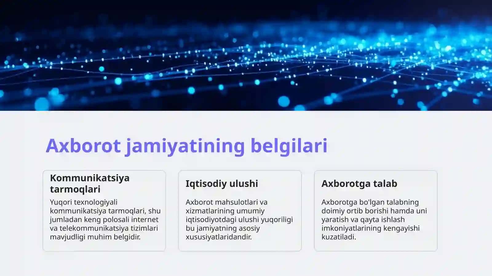 Axborot jamiyati istiqbollari 2