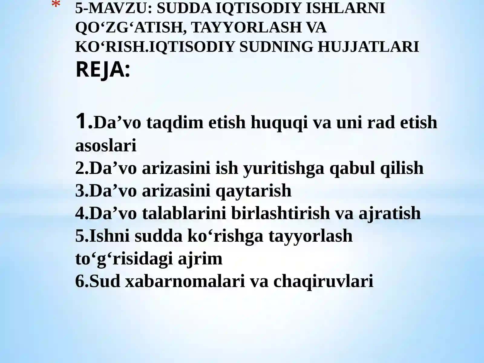 Da’votaqdimetish Huquqi va Uni Rad Etishasoslari 2