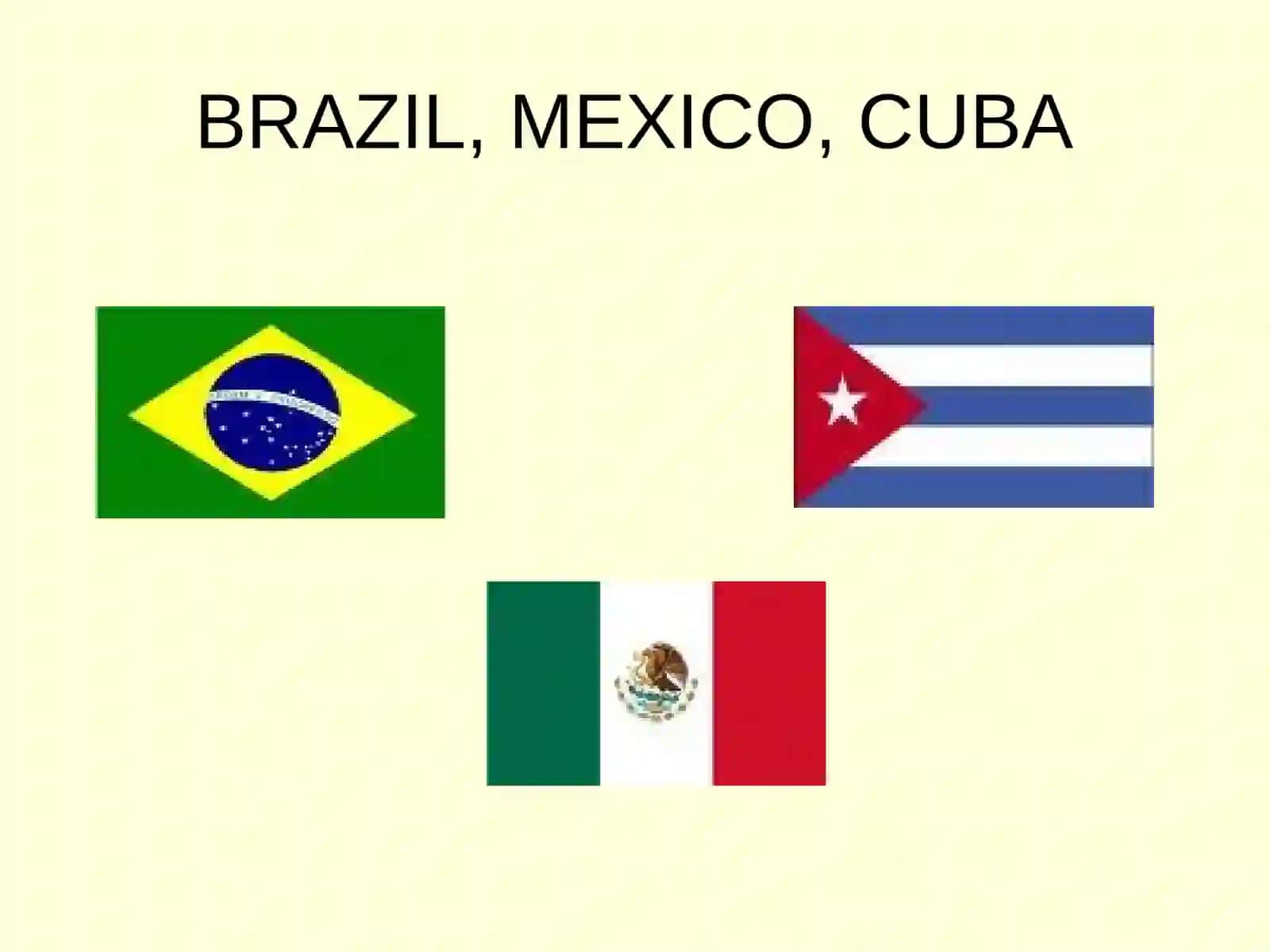 Mavzu: Brazil, Mexica va Kuba hukumatlari soat 3:15 2