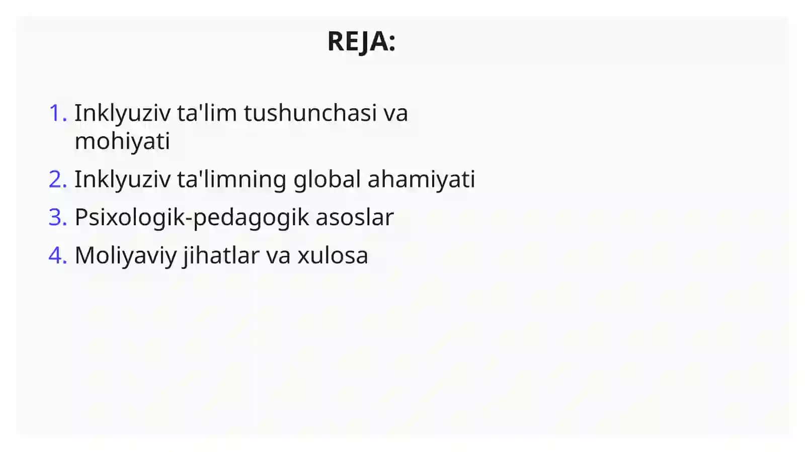 Inklyuziv ta'limning mohiyati va global ahamiyati: Psixologik-pedagogik jihat 2