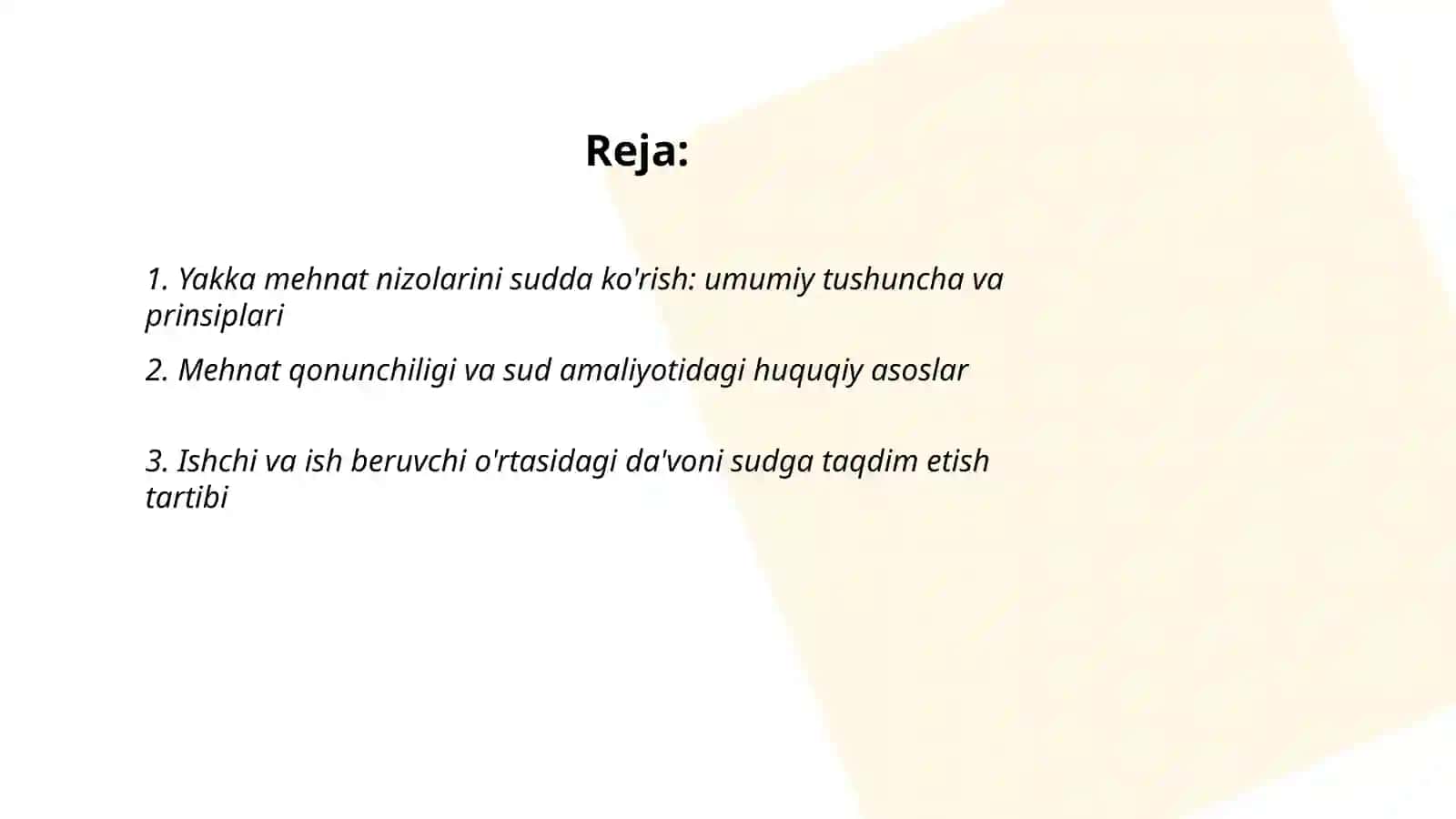 Yakka mehnat nizolarini sudda ko'rish tartibi 2