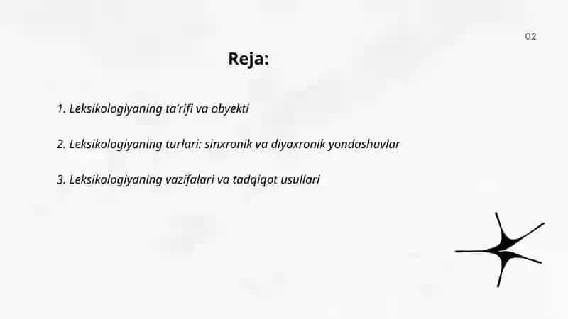 Leksikologiya va uning obyekti, turlari, vazifalari. Ona tili lug'at tarkibining ma'no jihatdan tavsifi 2