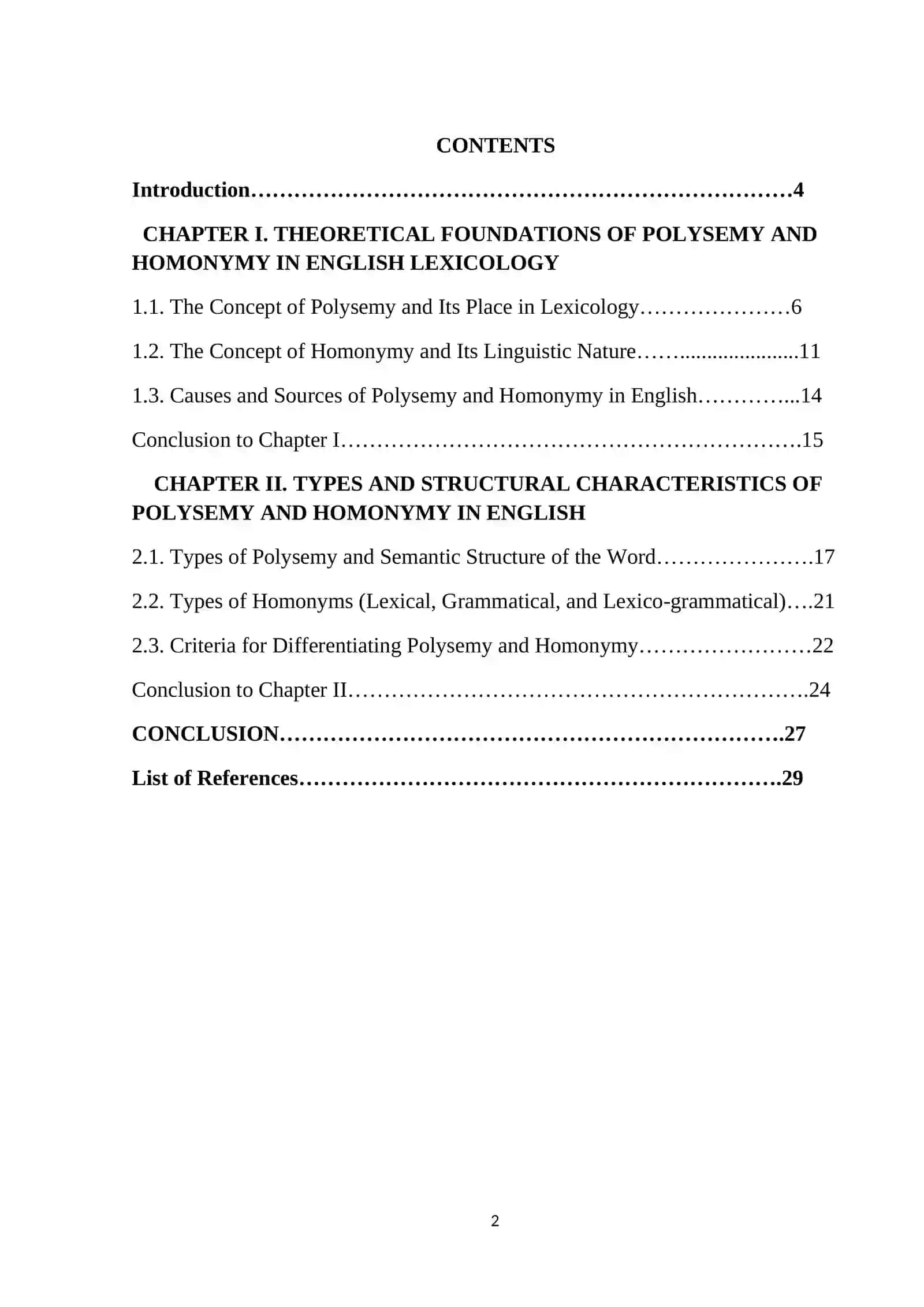 The polysemy and homonymy in English lexicology 2