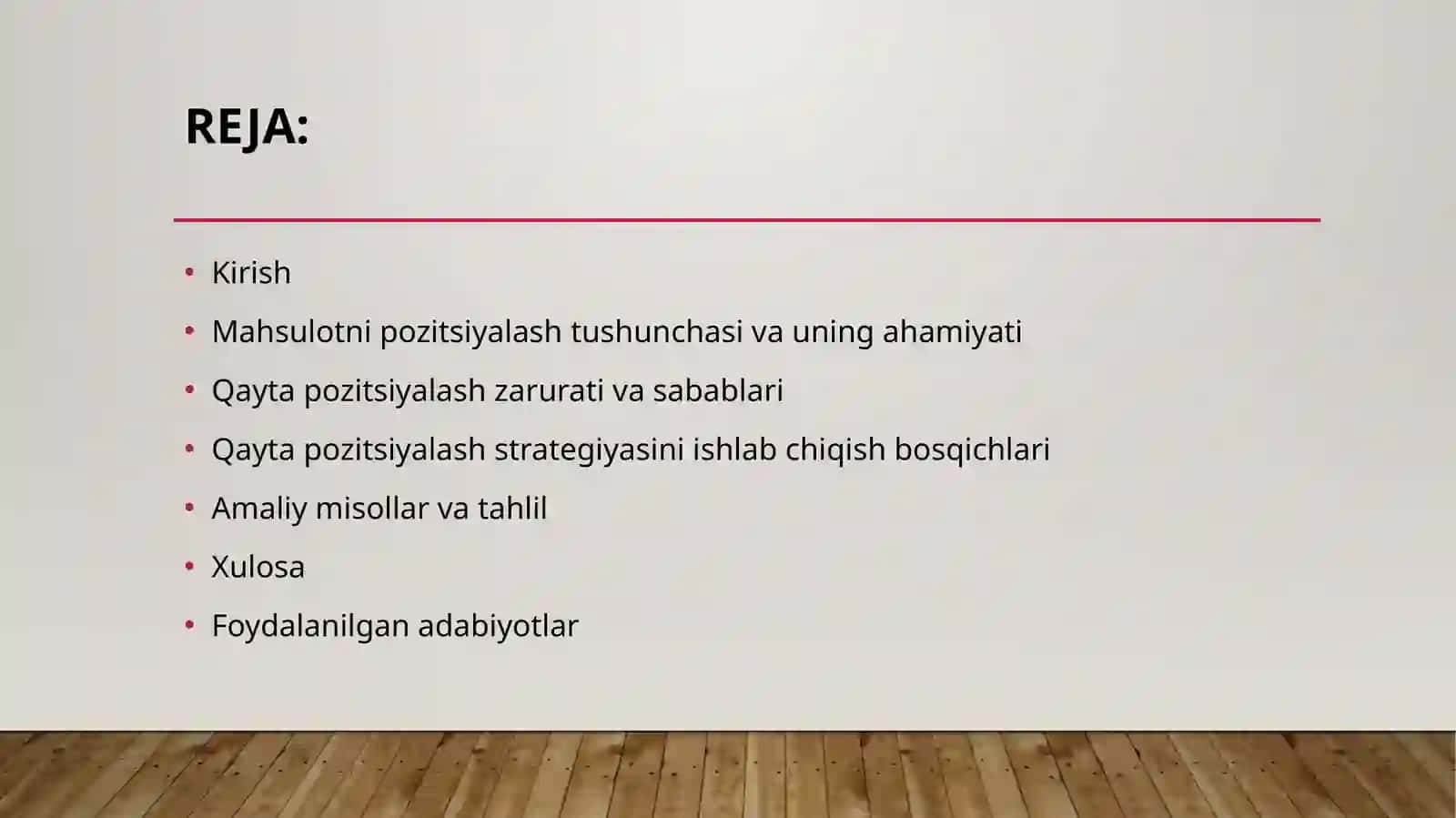 Mahsulotni bozorda qayta pozitsiyalash strategiyasini ishlab chiqish 2