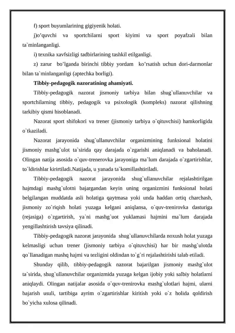 Tibbiy-pedagogik nazorat 2