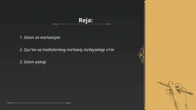 Islom inson ma'naviy madanyatni tarbiyalash omili 2