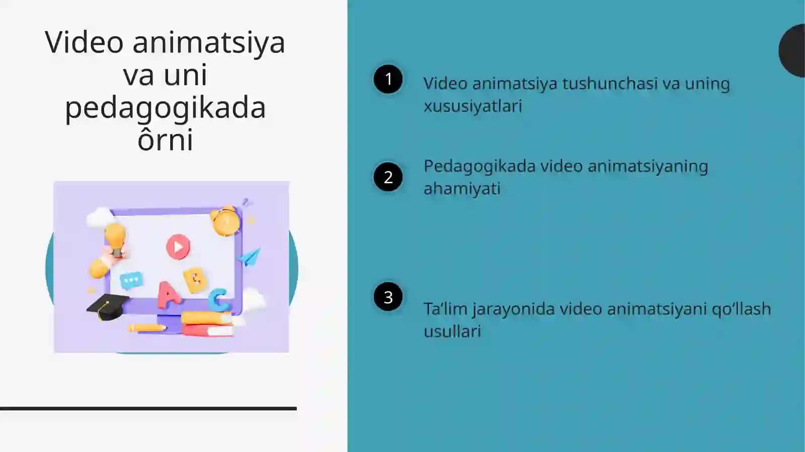 Video animatsiya va uni pedagogikada ôrni 2