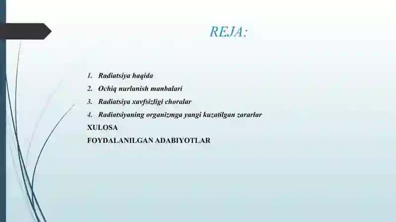 RADIATSIYA TA'SIRINING INSON ORGANIZMGA VA ATROF-MUHITGA ZARARLI TA'SIRI. 2