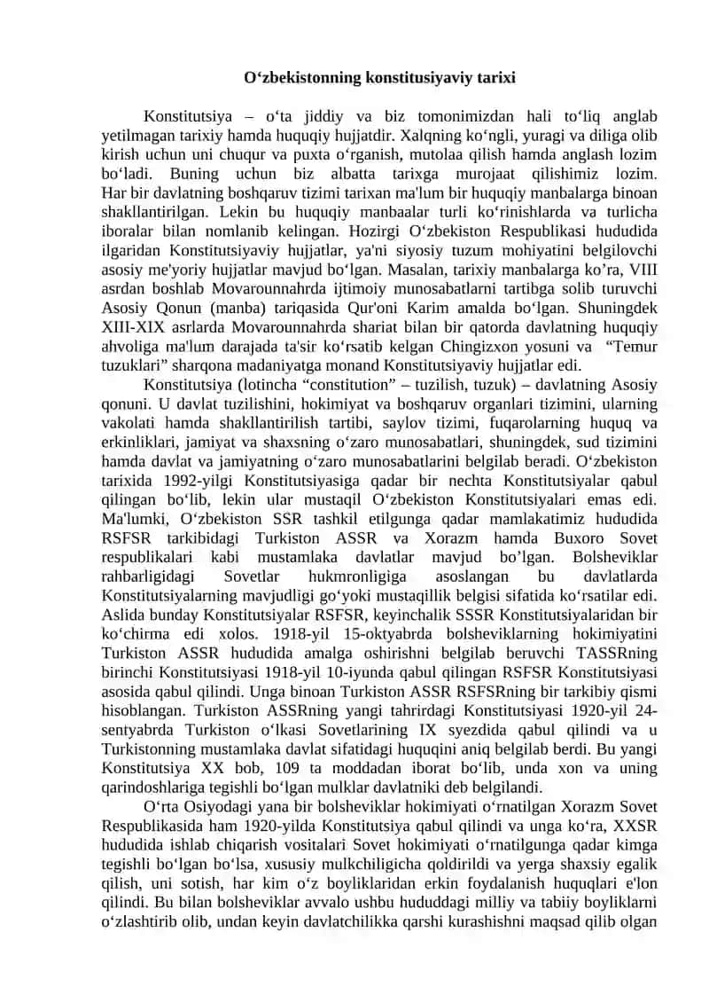 “Yangi tahrirdagi O‘zbekiston Respublikasi Konstitutsiyasi” 2