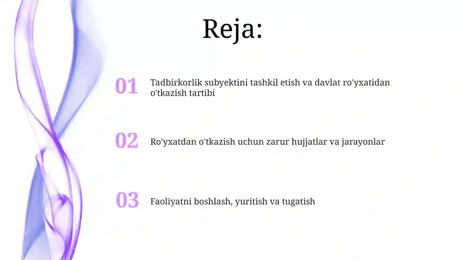 Tadbirkorlik korxonalarini tashkil etish va davlat ro'yxatidan o'tkazish tartibi 2