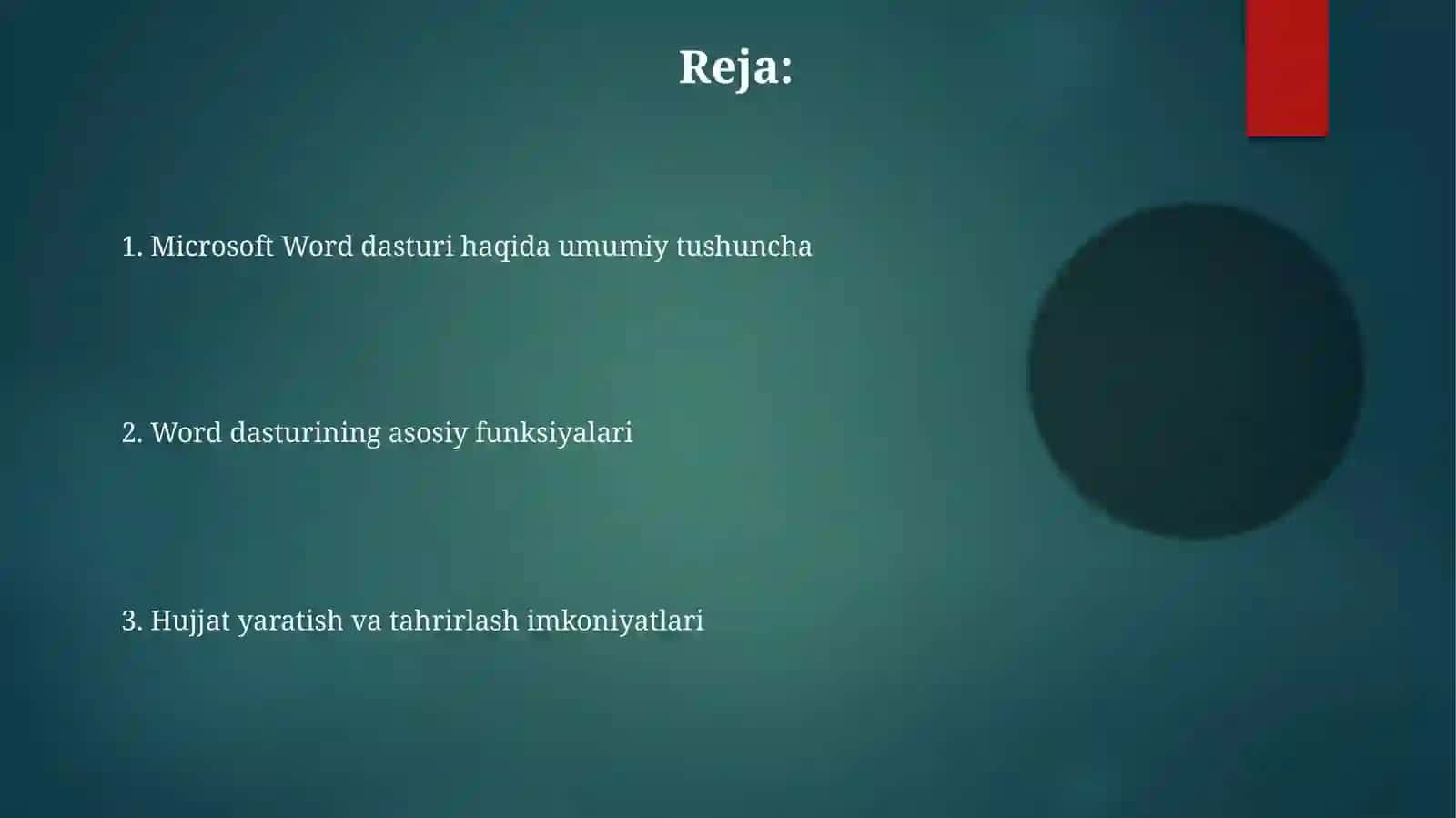 Word amaliy dastur imkoniyatlari 2