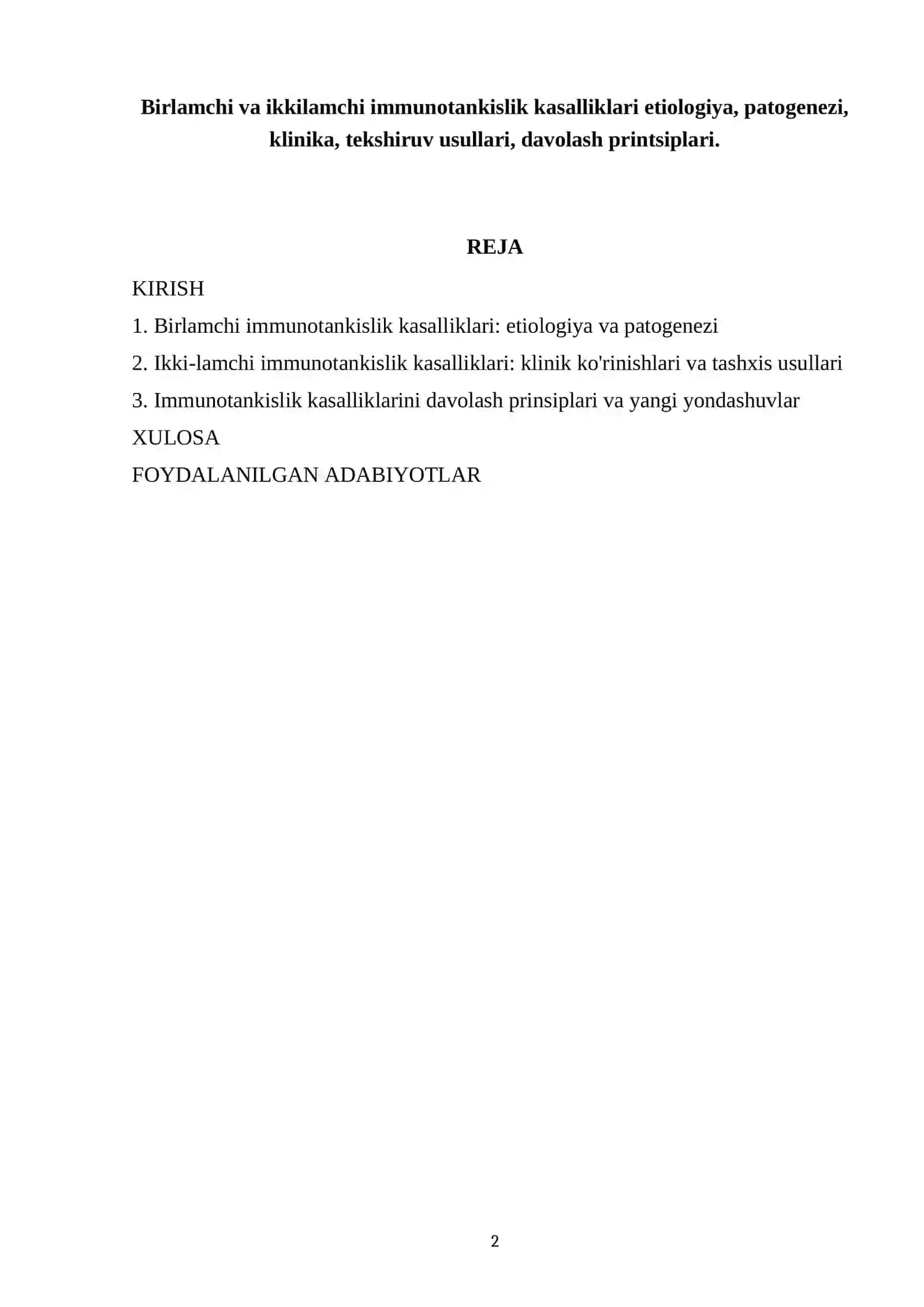 Immunotankislik kasalliklari etiologiya, patogenezi, klinika 2