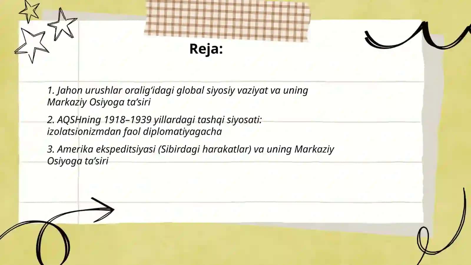 Jahon urushlar oraligʻidagi siyosiy hayot. AQSH va bu davrda Oʻzbekiston tarixida Turkiston muxtoriyati 2