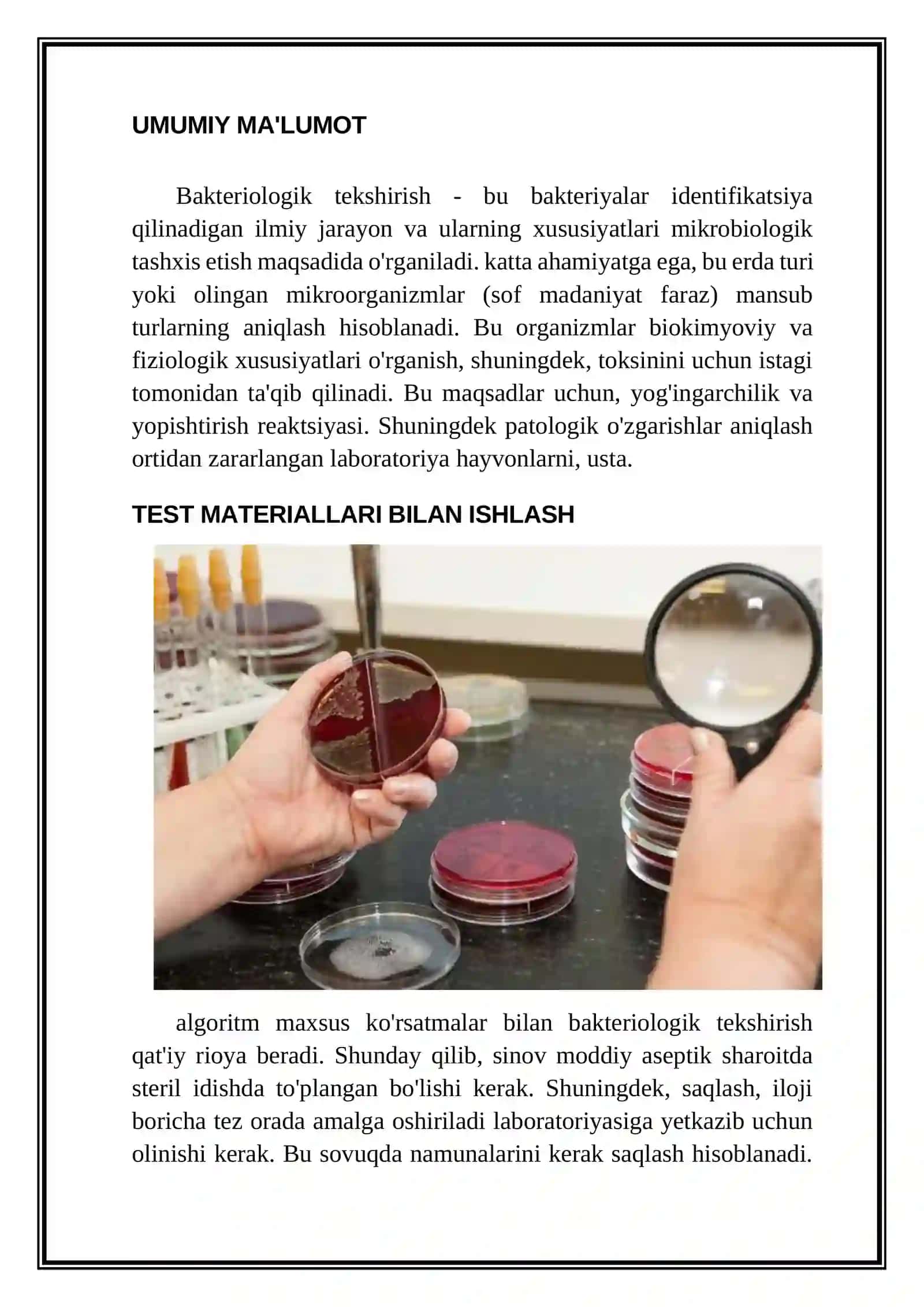 Bakteriologik va virusologik labaratoriyalar 2