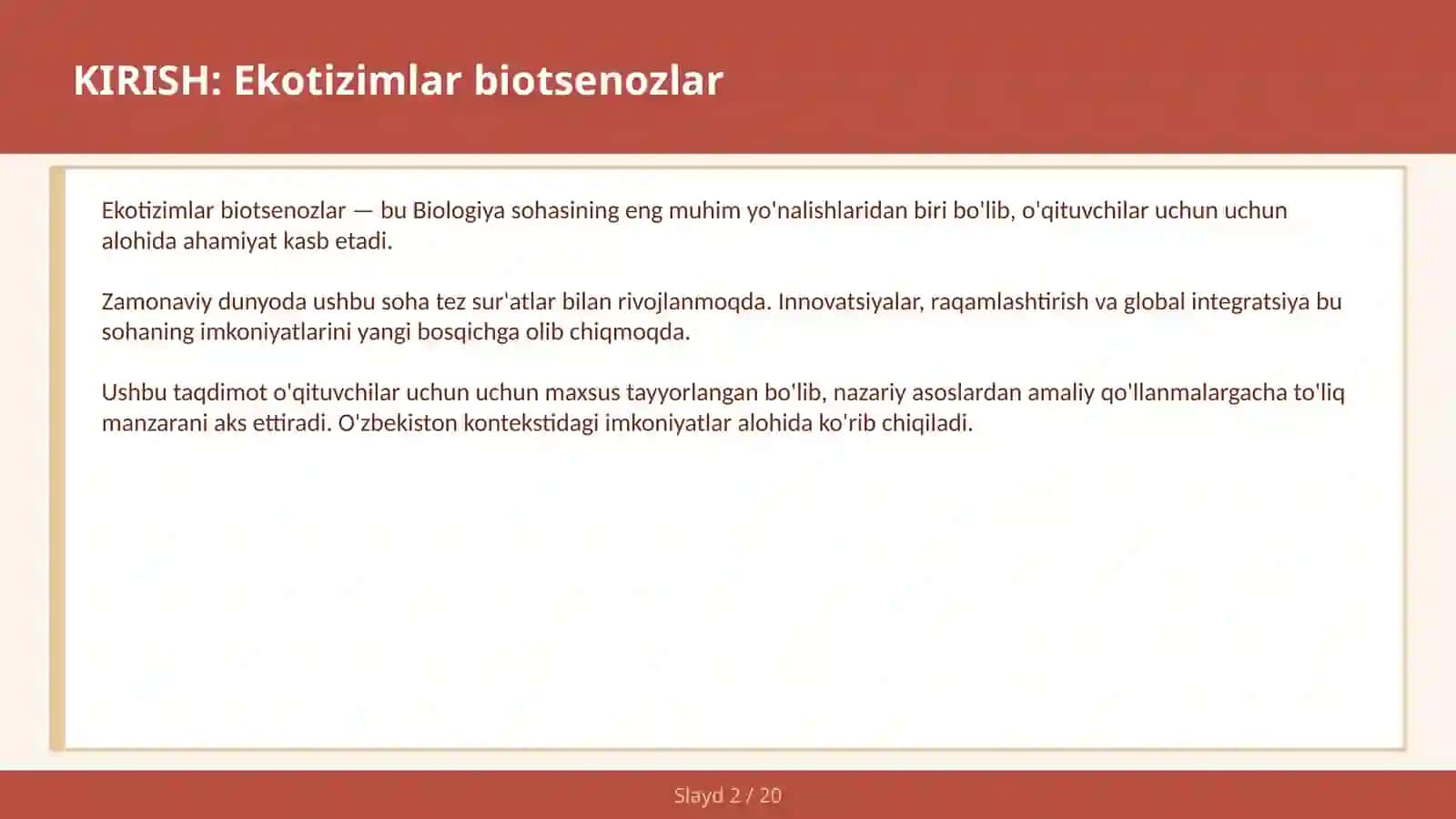 Ekotizimlar biotsenozlar 2