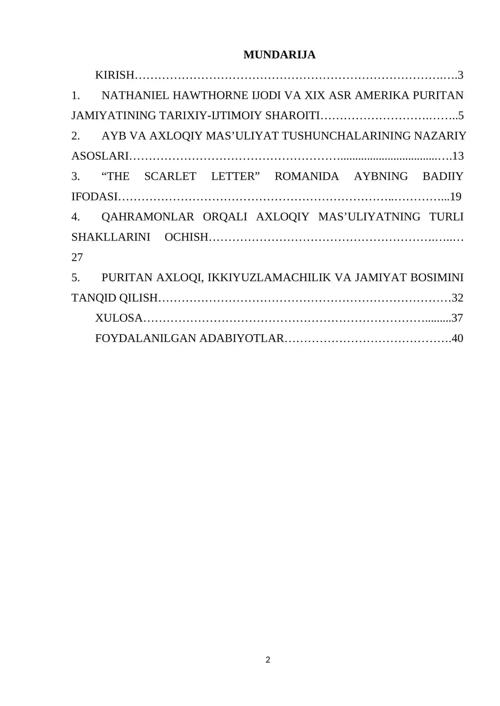 NATANIEL HOTORNNING “THE SCARLET LETTER” ROMANIDA AYB VA AXLOQIY MAS’ULIYAT MUAMMOSI 2