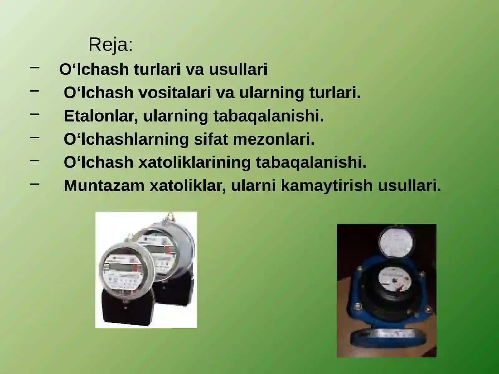O‘lchash usullari va vositalari 2