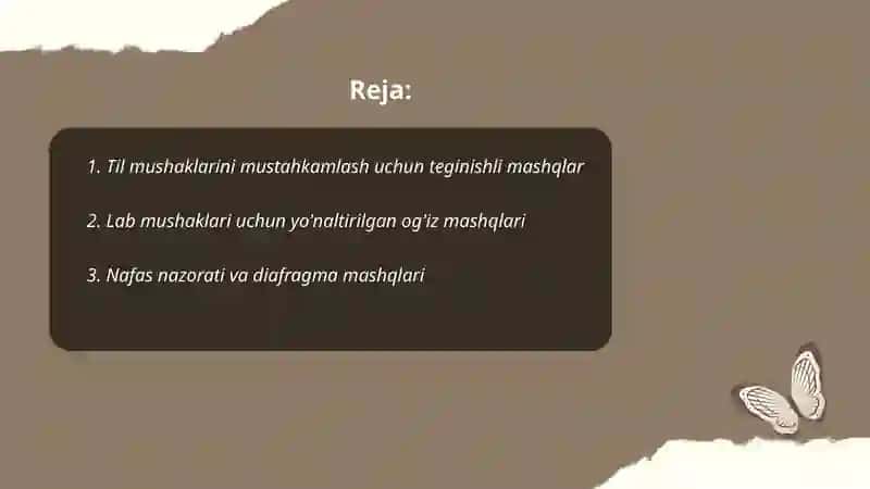 Ko’zi ojiz bolalarda Artikulyatsion mashqlar: til, lab va nafas mashqlari 2