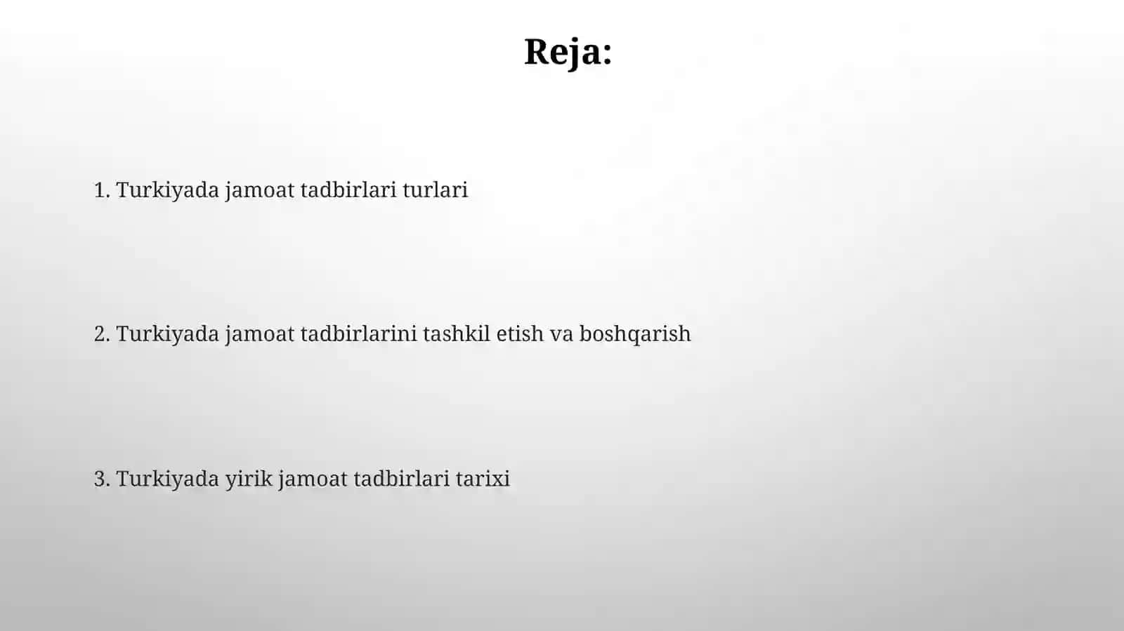 Turkiyadavlatining ommaviy tadbirlari 2