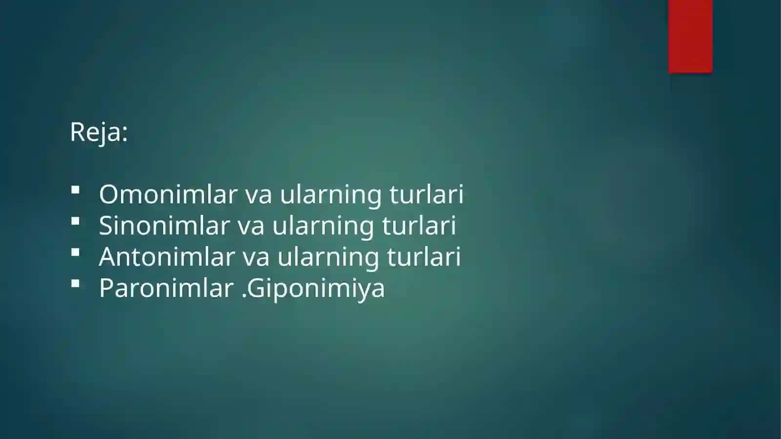 Lug’attarkibiningshaklvama’nomunosabatlarijihatidantavsiflanishi 2