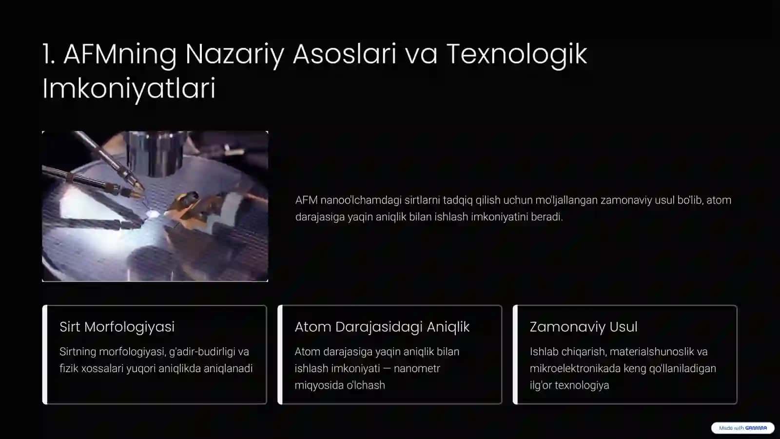 Atom-kuch Mikroskopiyasi (AFM) Ishlab Chiqarishda Qo'llanilishi 2