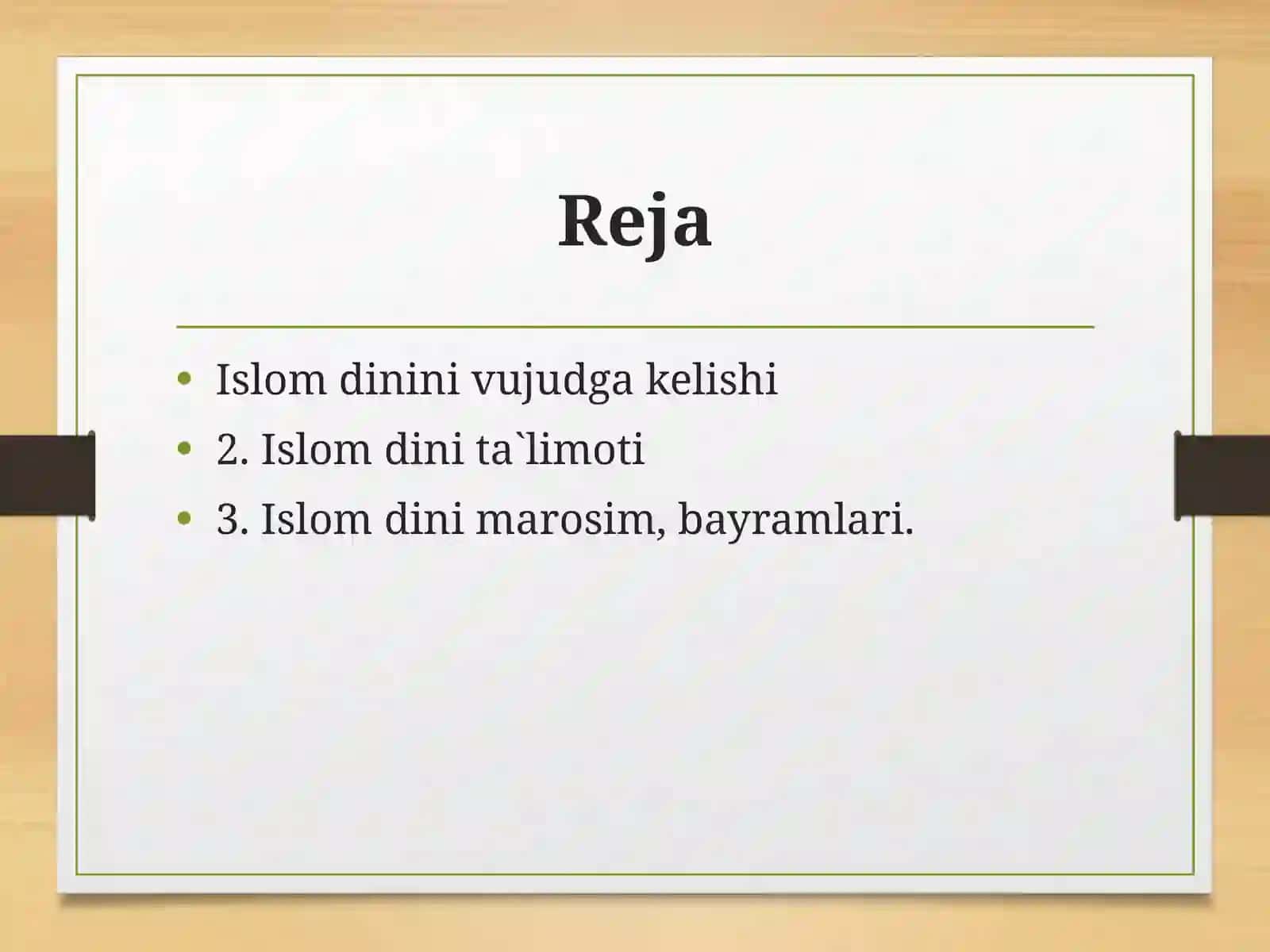 Islom dini tarixiva mohiyati 2