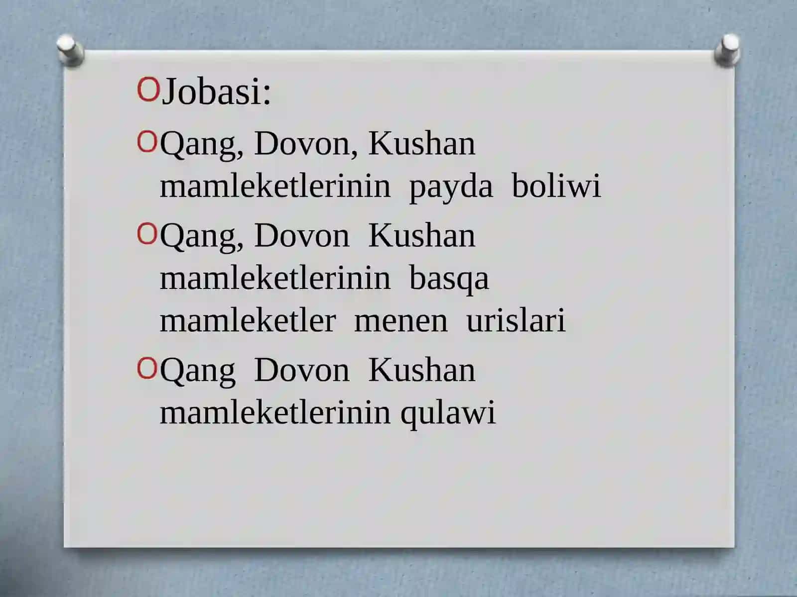 Qang, Dovon, Kushan mamleketleri 2