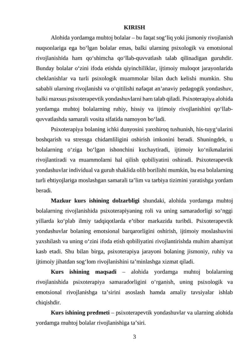 PSIXOTERAPIYANING ALOHIDA YORDAMGA MUHTOJ BOLALAR RIVOJLANISHIGA TA’SIRI 2