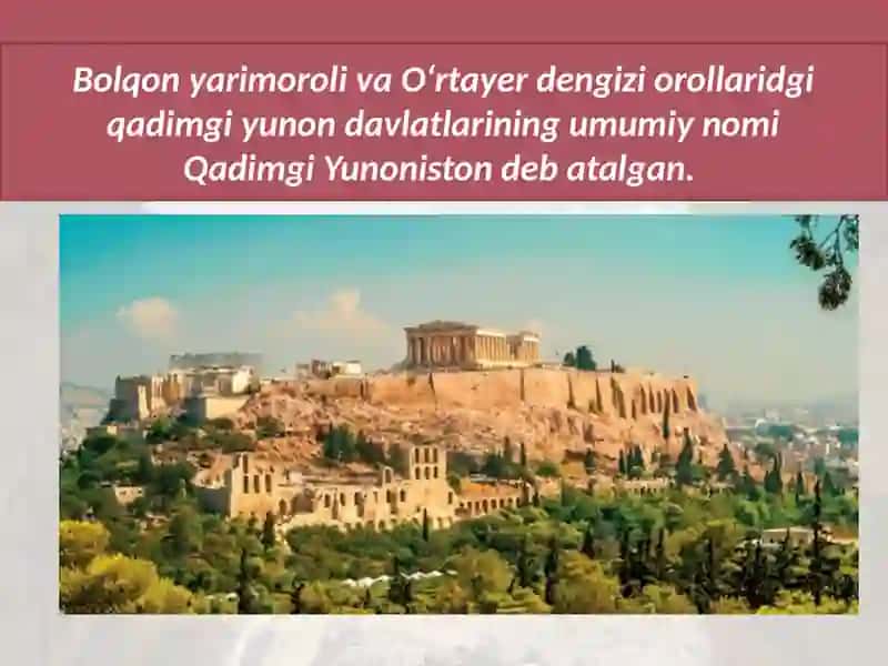 Antik tarixning boshlanishi 2