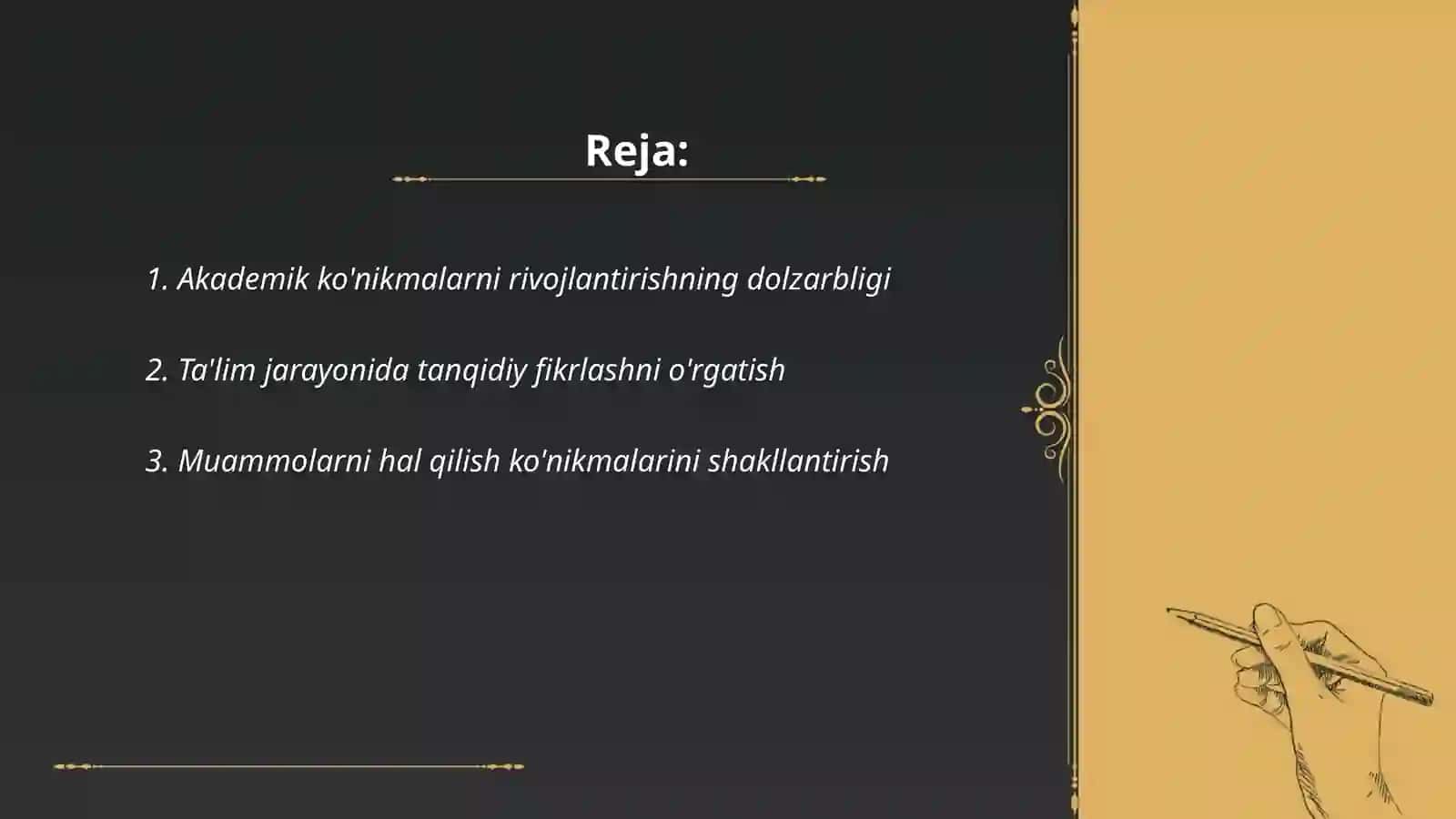 Akademik ko'nikmalarni rivojlantirishning dolzarbligi 2