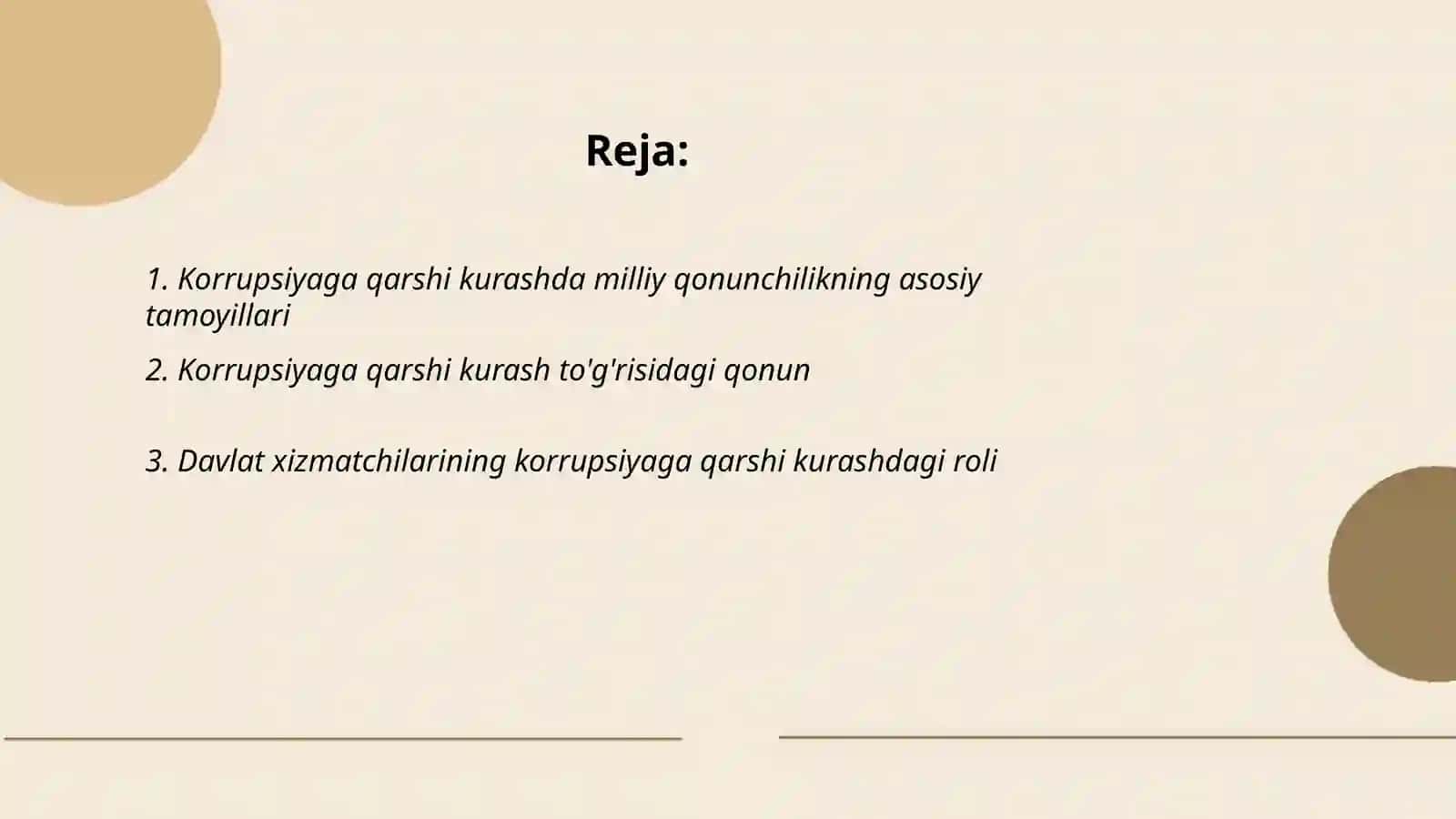 Korrupsiyaga qarshi kurashga oid milliy qonunchilik bazasi 2