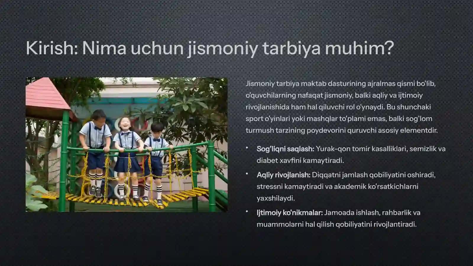Maktab o'quvchilari jismoniy tarbiya jarayonining zamonaviy tuzilishi 2