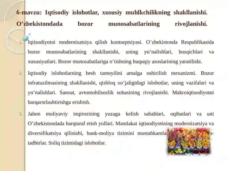 Iqtisodiyotni modеrnizatsiya qilish kontsеptsiyasi 2