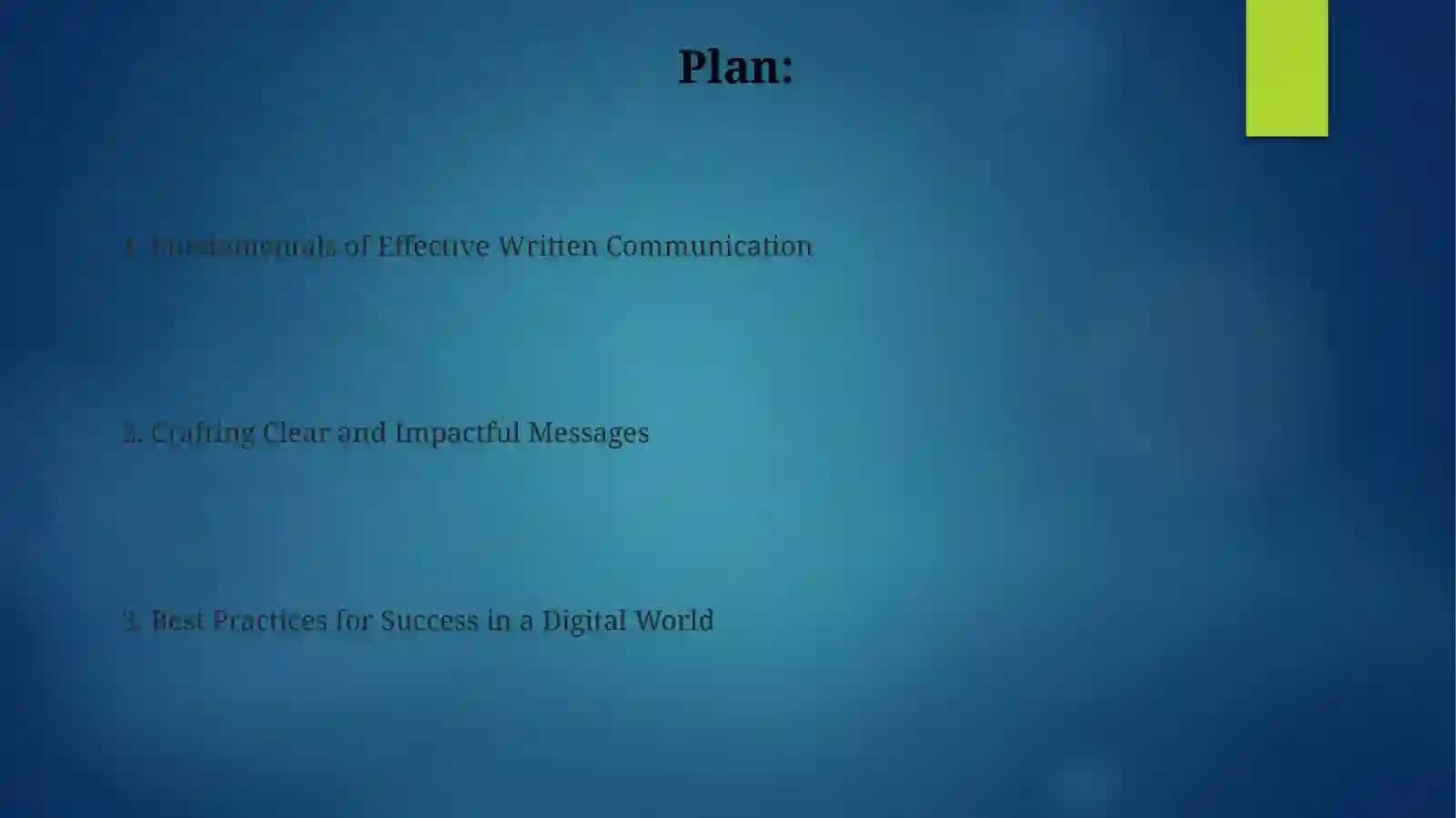 Written communication 2