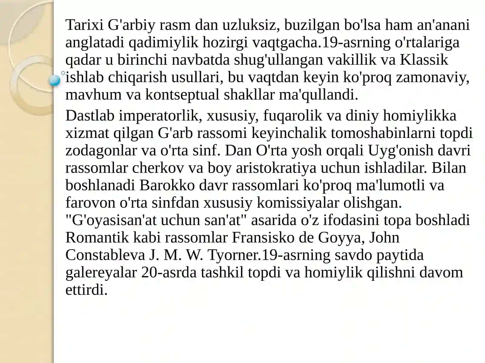 G'ARB VA SHARQ ZAMONAVIY RASMLARI 2