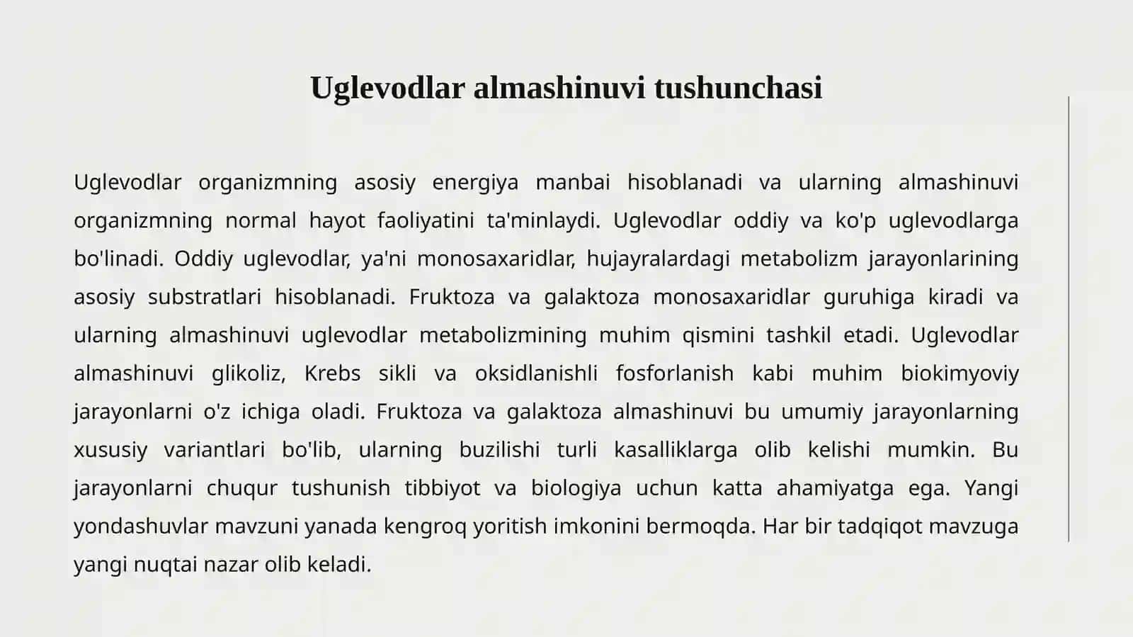 FRUKTOZA VA GALAKTOZA ALMASHINUVI 2