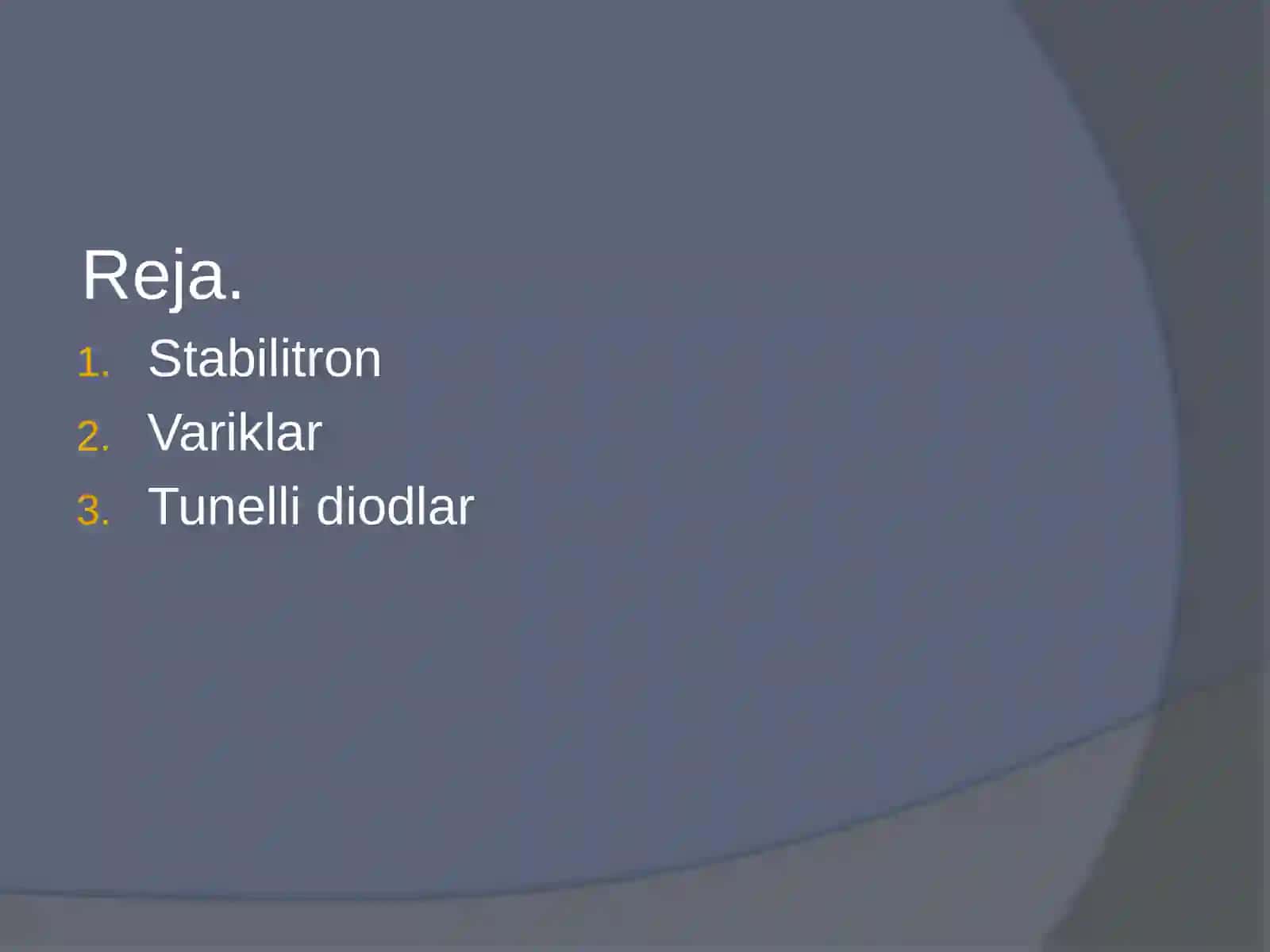 Stabilitron, Variklar va Tunelli diodlar 2