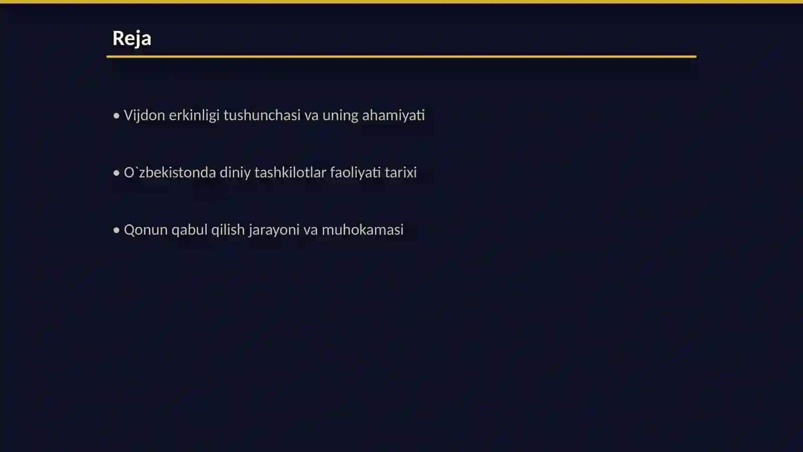 Vijdon erkinligi va diniy tashkilotlar haqidagi qonun 2