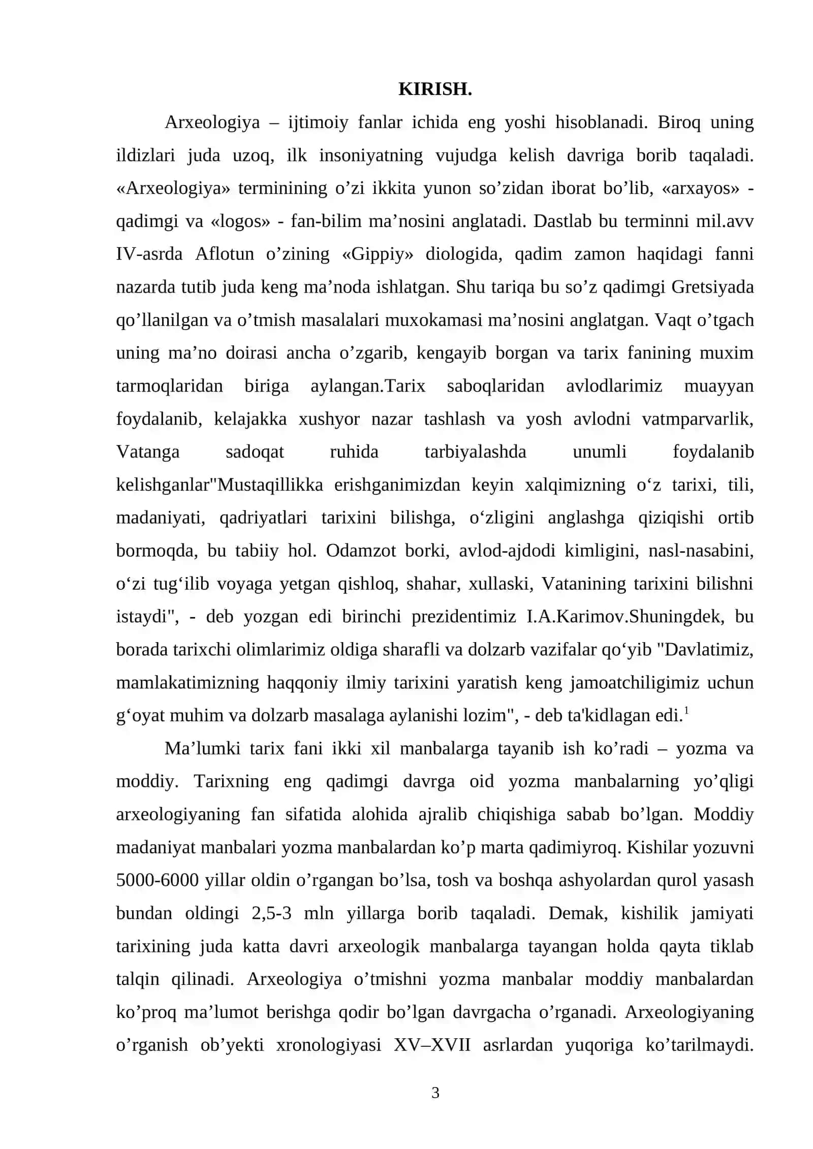 Mustaqillik yillarida O`zbekistonda olib borilgan arxeologik tadqiqot ishlari 2
