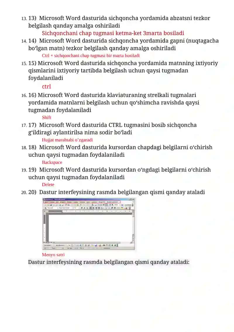 Microsoft Office dasturiy paketi 2