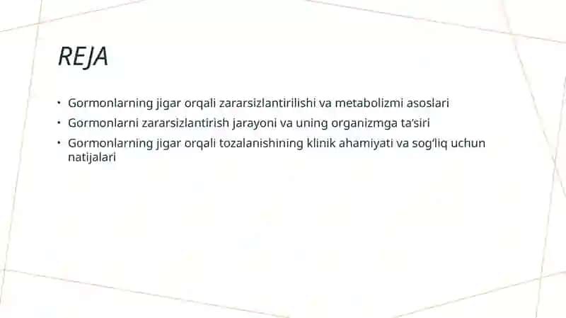 Jigarda gormonlarning zararsizlantirilishi, klinik ahamiyati 2