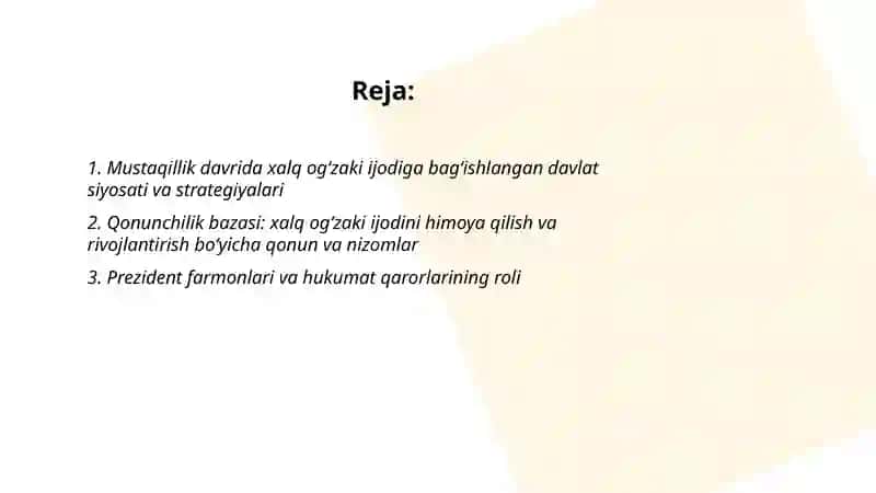 Mustaqillik sharofatida xalq og‘zaki ijodining davlat maqomiga erishuvi 2