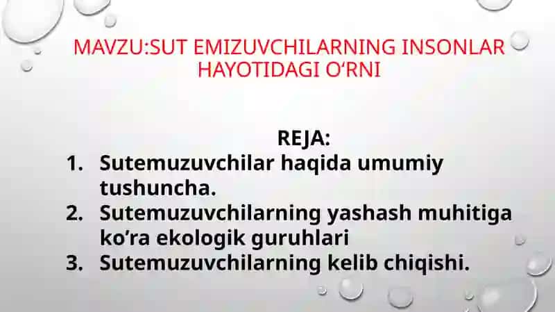 Sutemuzuvchilar haqida umumiy tushuncha 2