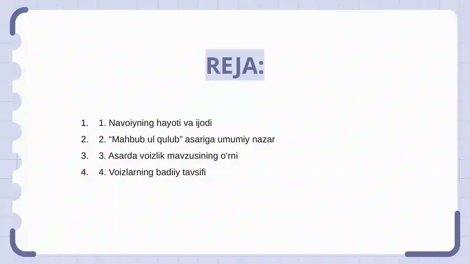 Navoiyning "Mahbub ul qulub" asarida voizlar tavsifi 2