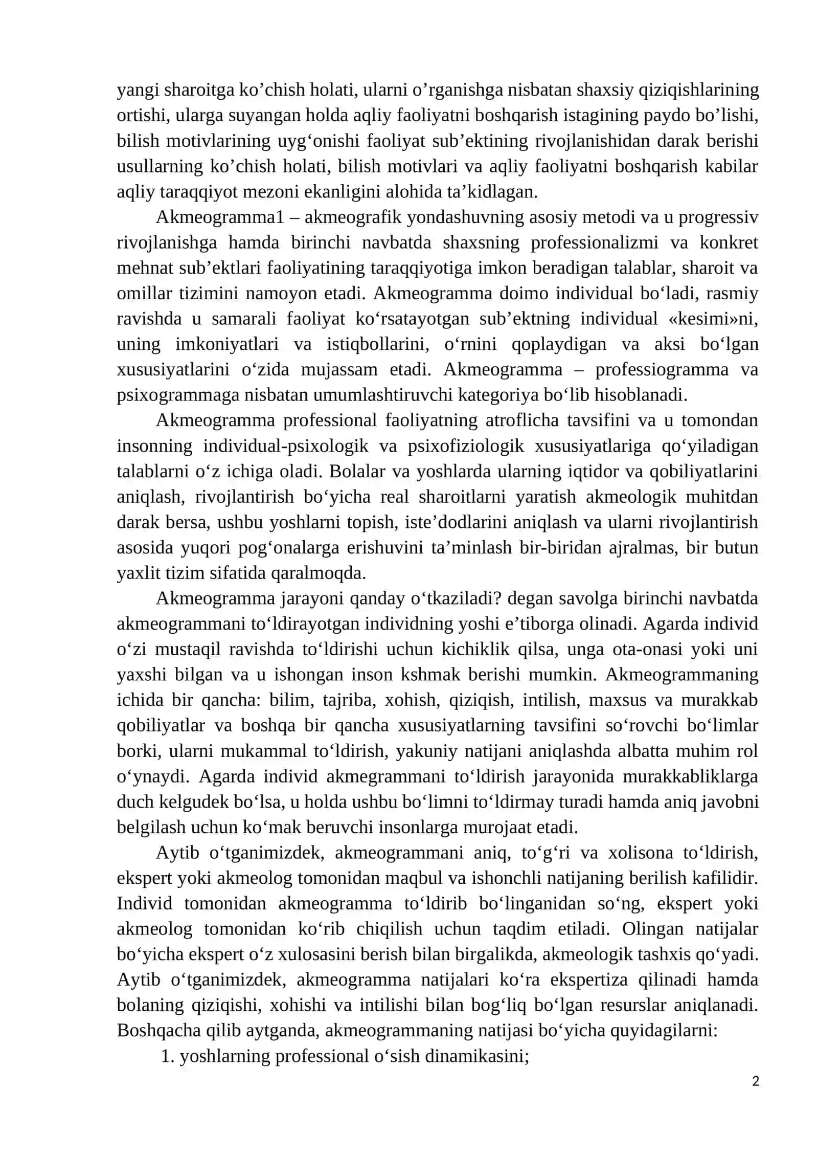Akmeologiyaning nazariy-metodologik asoslari 2
