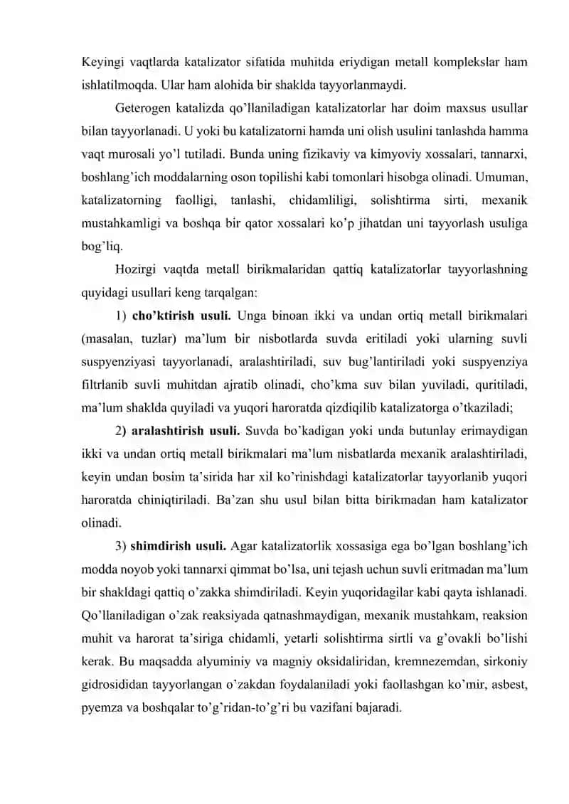Geterogen kataliz bosqichlari 2