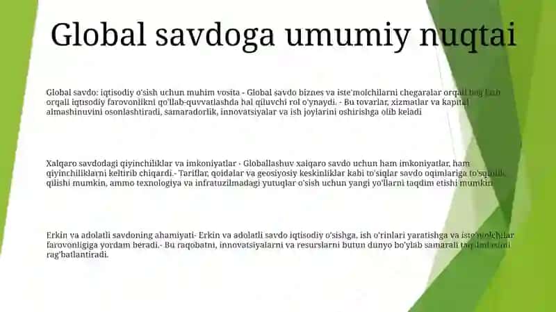 Xalqaro Savdo 2